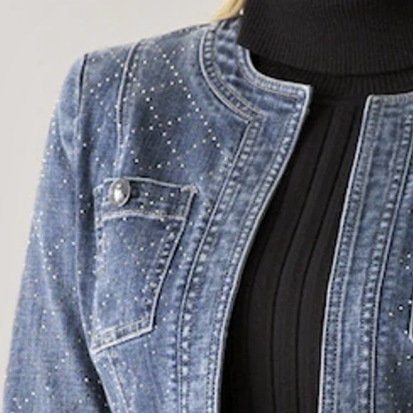 WHITE HOUSE BLACK MARKET LIMITED EDITION EMBELLISHED DENIM JACKET NEW W TAGS 4 - Picture 6 of 16